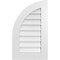 Ekena Millwork Quarter Round Top Left Surface Mount PVC Gable Vent w/ 3-1/2"W x 1"P Standard Frame, 18"W x 30"H GVPQL18X3001SN - alternate 1